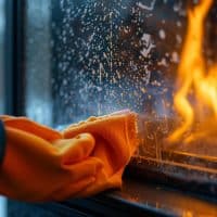 Nettoyage vitre de cheminée : astuces pour un insert propre