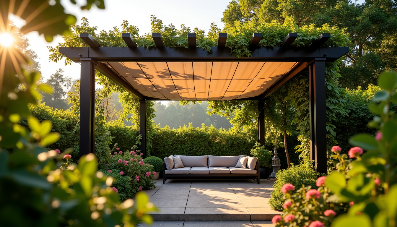 Illustration : une installation correcte et un entretien régulier sont — filet de camouflage sur pergola : la solution design pour un jardin sans vis-à-vis.