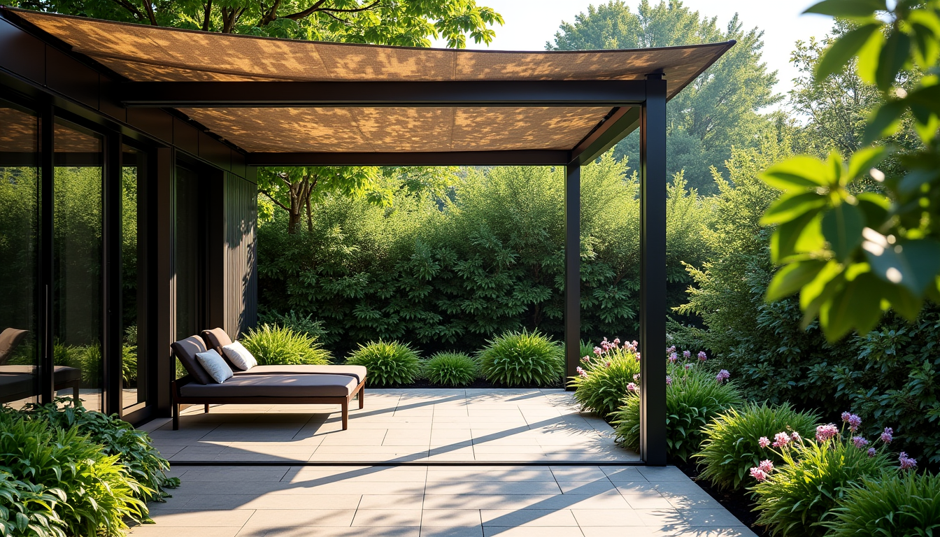 filet de camouflage sur pergola : la solution design pour un jardin sans vis-à-vis. — cette régulation thermique est un avantage considérable, car