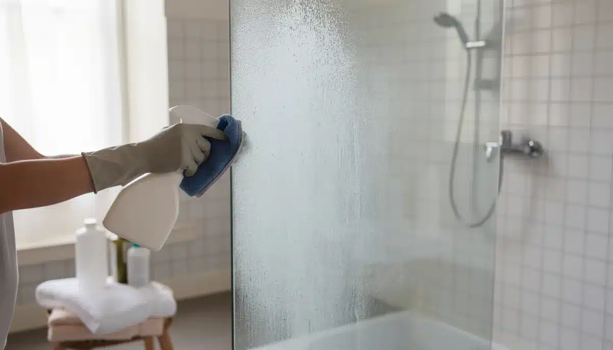 Nettoyer le calcaire sur une vitre de douche, même incrusté