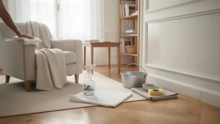 Nettoyer l&rsquo;urine de chat : sol, tissu, mur et bois