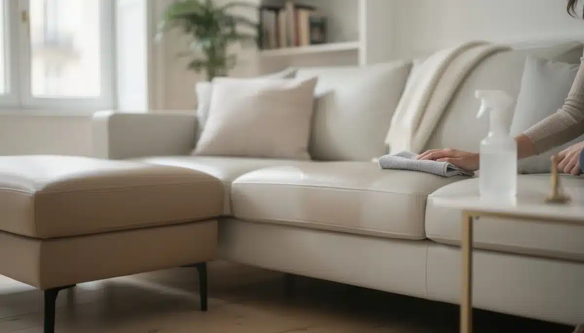 Comment nettoyer un canapé simili cuir blanc, beige ou noir