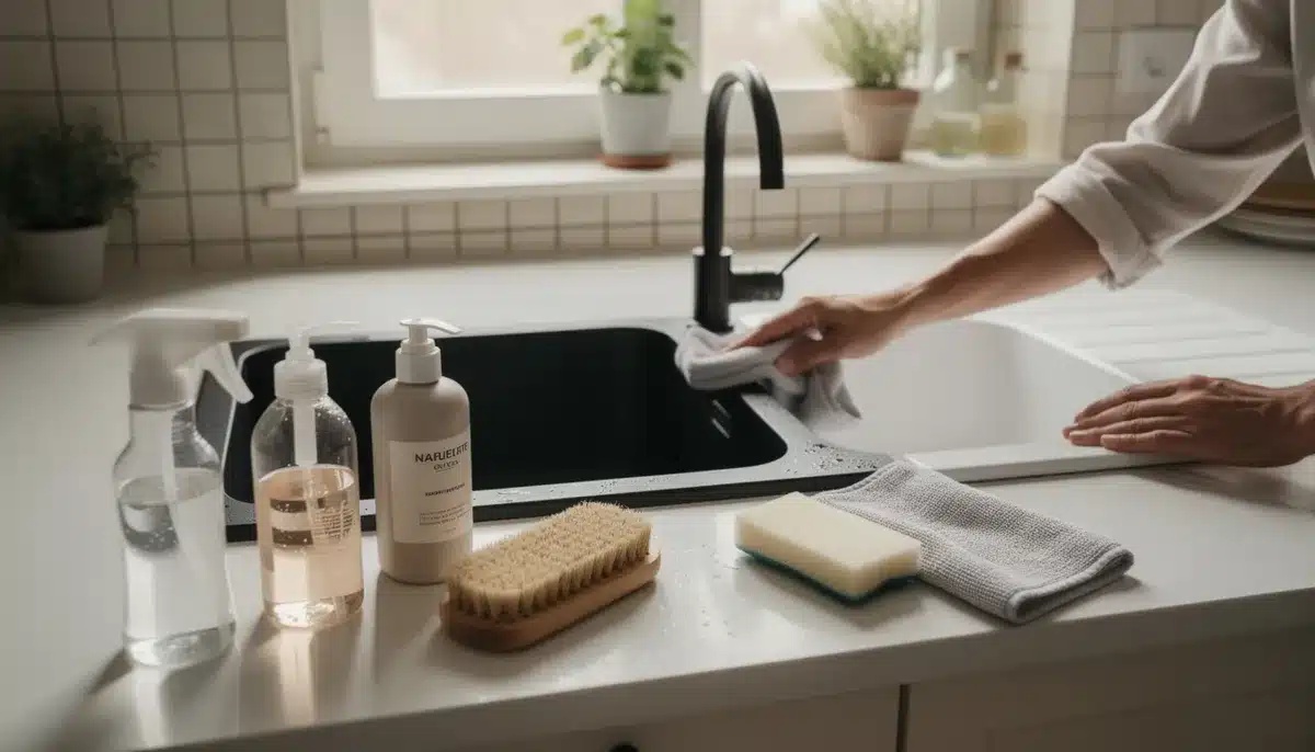 Comment nettoyer un évier noir, blanc, en granit ou céramique