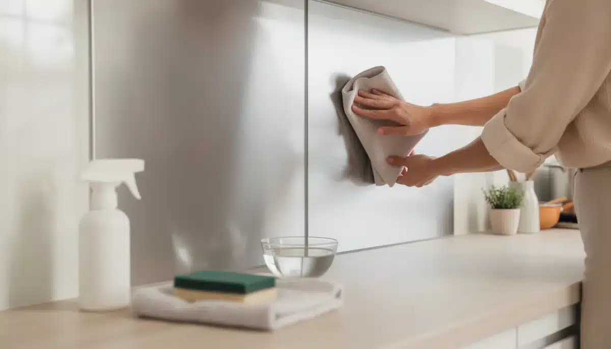 Nettoyer une crédence en inox, en verre ou en alu