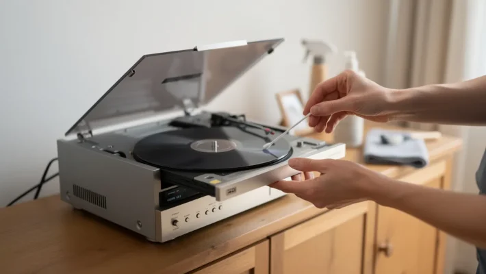 Nettoyer la lentille d&rsquo;un lecteur CD avec un coton-tige
