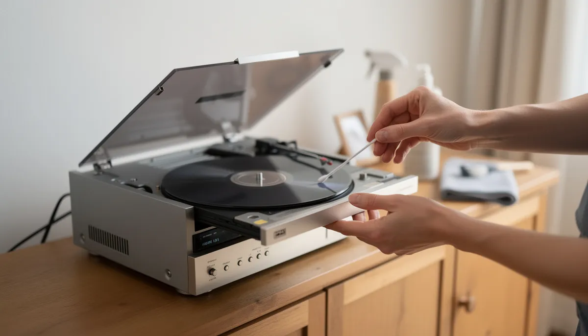 Nettoyer la lentille d'un lecteur CD avec un coton-tige